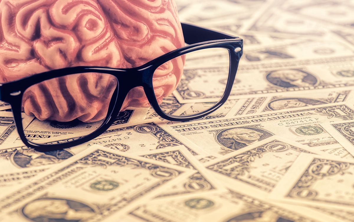 Higher Education Brain Glasses and Money