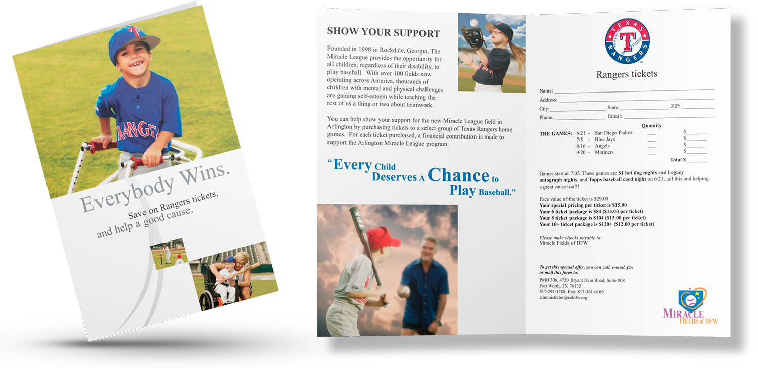 Miracle League DFW Direct Mail