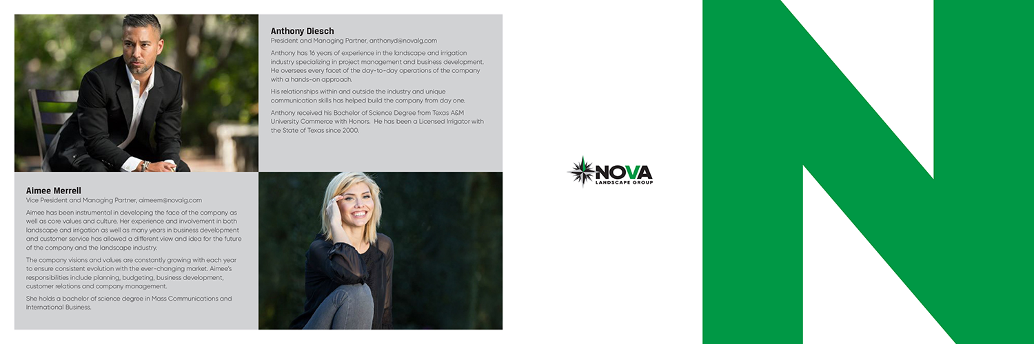 Nova Landscape Group Brochure Spread