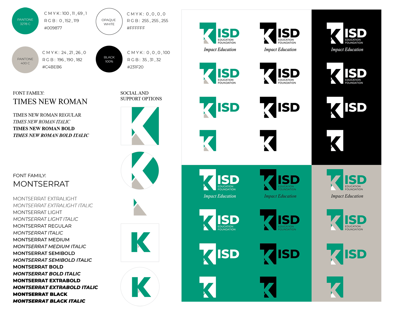 KISD Education Foundation Logos